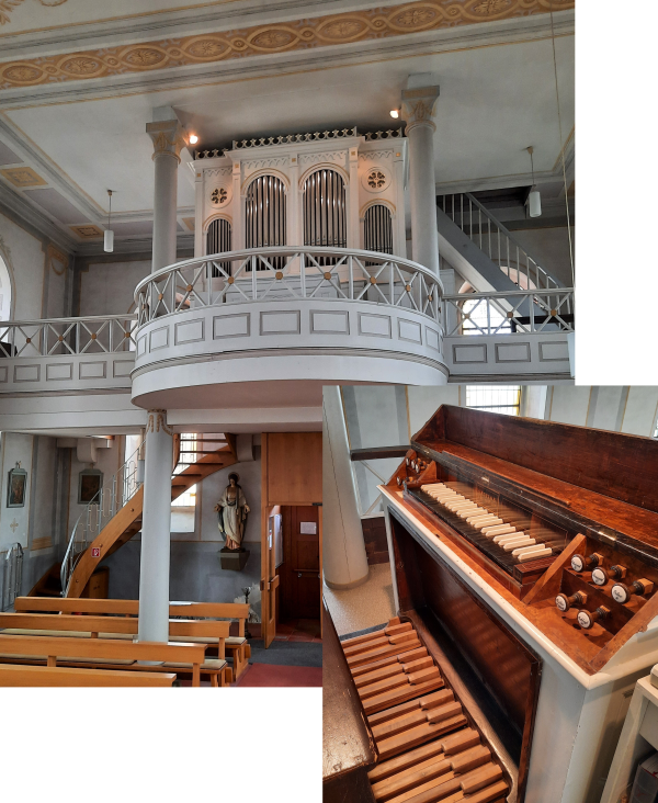Orgel in Beuren mit Spieltisch